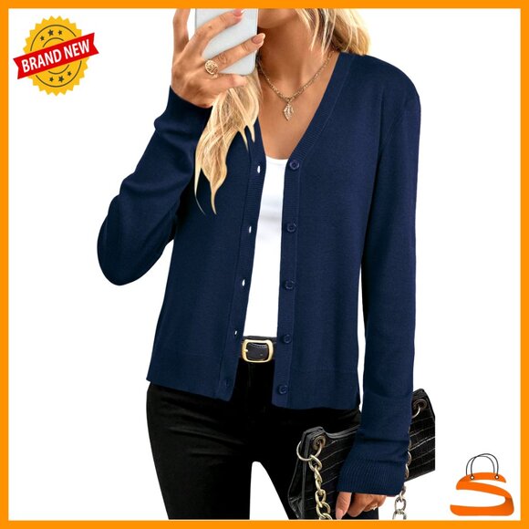 Wool Blend Cardigan Sweater Business Casual Chic Minimal Versatile Layering